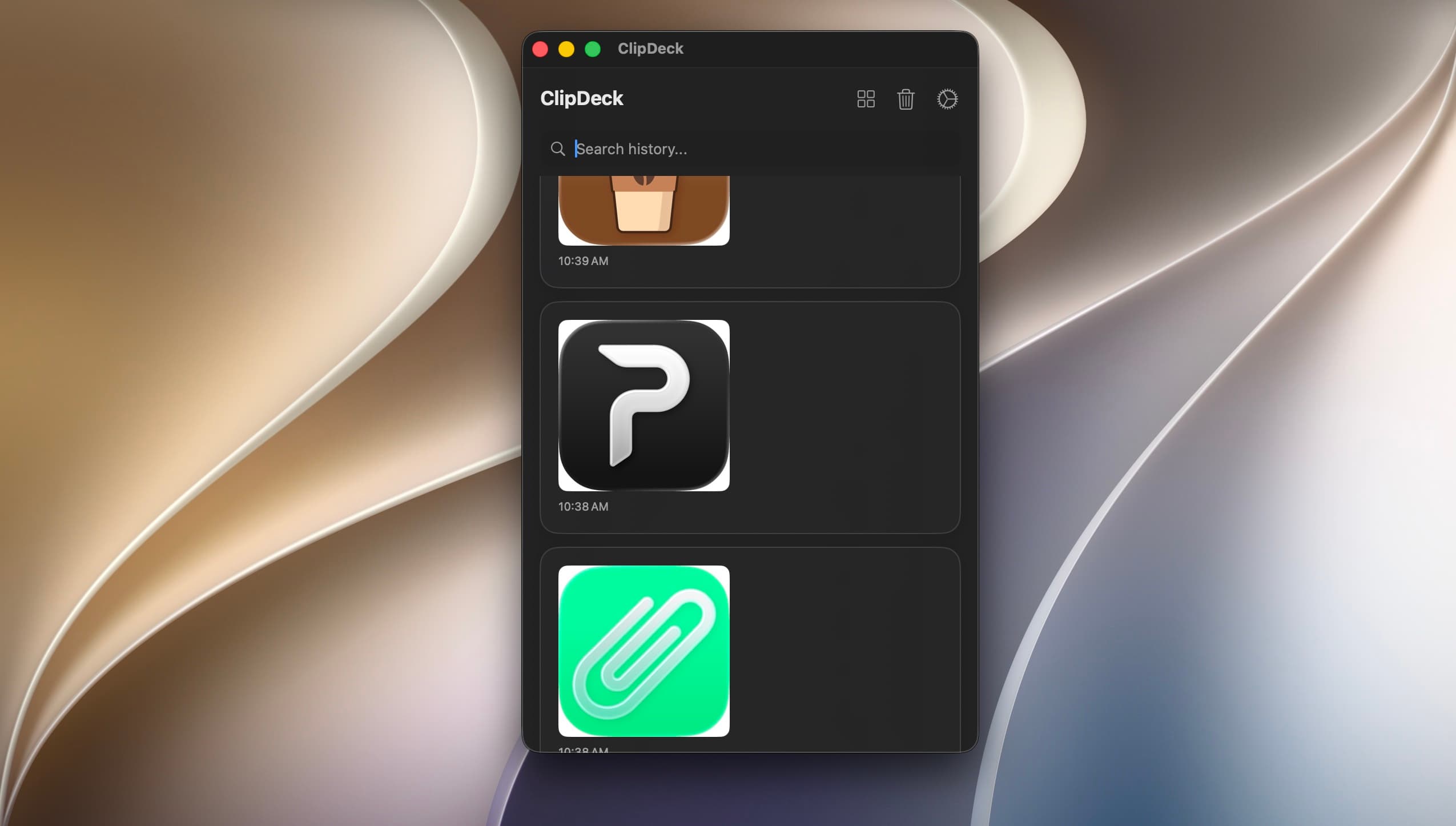 Clipdeck Interface